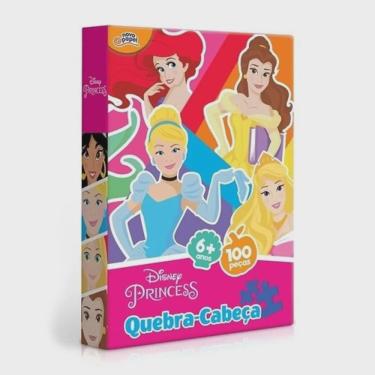 Imagem de Brinquedo Quebra Cabeça Disney Princesas 100 Peças