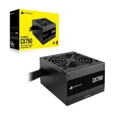 Imagem de Fonte Corsair CX Series CX750, 750W, 80 Plus Bronze, Com Cabo, Preto -