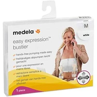 Imagem de Bustier Easy Expression Branco – Extração com mãos livres – Tamanho P, Medela, Branco, Pequeno