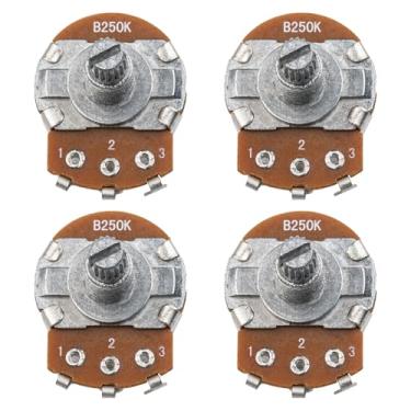 Imagem de DIAO79NI Potenciômetro de guitarra de eixo dividido de 18 mm B250K – Controle de volume/tom, para Squier/Epiphone/Ibanez (conjunto de 4)