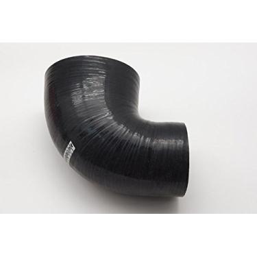 Imagem de Autobahn88 Mangueira universal de silicone automotivo, acoplador redutor de cotovelo de 90 graus, ID 3 a 3,25 polegadas (76 a 84 mm), comprimento da perna 3,13 polegadas (80 mm), espessura da parede 0,16 polegadas (4 mm), 3 pretas