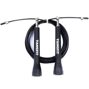 Imagem de Corda de Pular Rolamento Duplo Speed Rope Yangfit, Preto