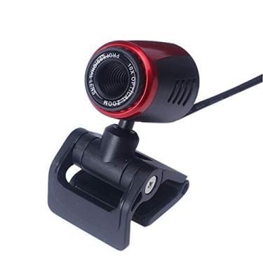 Imagem de Webcam USB Alta Definição Câmera Web Cam 360 Graus Microfone Clip-on para Computador Desktop