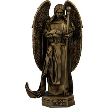 Imagem de Estátua São Rafael Arcanjo da Cura - Imagem Católica (Cor Ouro Velho)