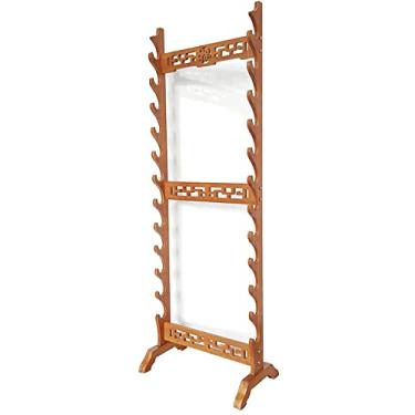 Imagem de Suporte de espada suporte para espadas de piso de várias camadas, suporte para armas e espadas, suporte vertical para espadas de 5 a 12 andares, suporte para cana de pesca e katana para espadas katana