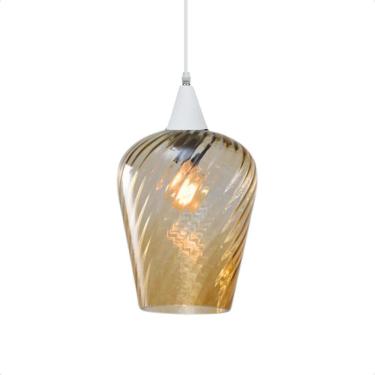 Imagem de Pendente Taschibra Monalisa G Rigato Âmbar E27 Bivolt Branco