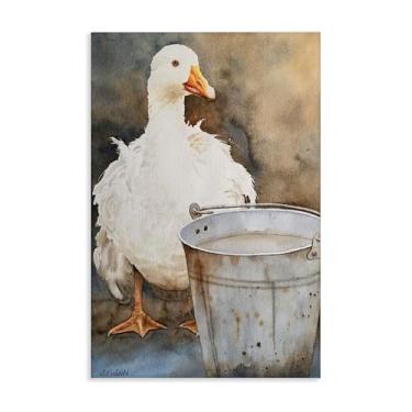 Imagem de Stupell Industries Arte de parede em tela Duck & Country Pail, design por Stephanie Fielden, 20 x 30