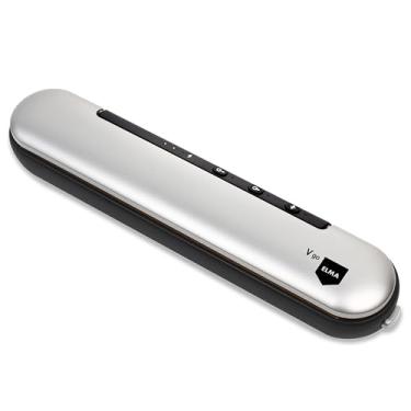 Imagem de Elma Máquina seladora a vácuo V Go, seladora de alimentos rápida e compacta com 1 rolo de sacos em relevo, cortador e mangueira de acessórios | Aço inoxidável