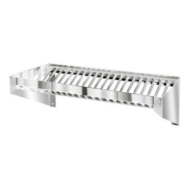 Imagem de Escorredor 40 Pratos de parede fixo em ácido inox Industrial, Bares, H