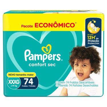 Imagem de Fralda Descartável Pampers Confort Sec Max XXXG 74 Unidades