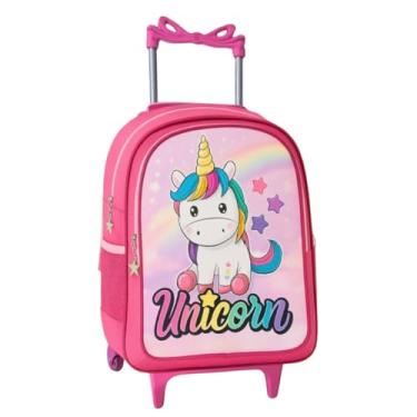 Imagem de Mochila Rodinha Feminina Escolar Infantil Menina Reforçada Grande Grande Juvenil Bolsa Passeio Viagem Criança (Unicornio)