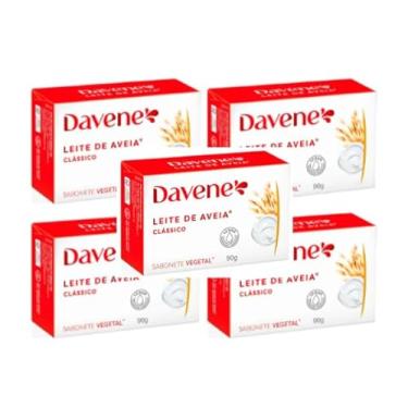 Imagem de Kit Sabonete Vegetal Leite de Aveia Davene Clássico (05 unidades)