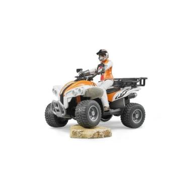 Imagem de bruder 63000 - Quad com motorista, figura de brinquedo, veículo, todo-o-terreno