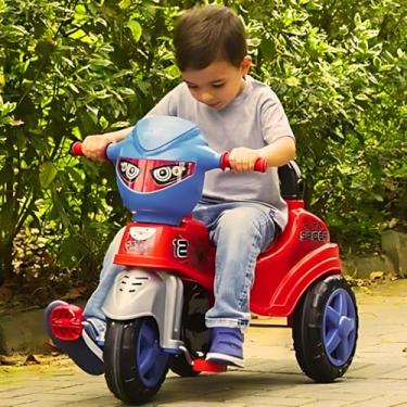 Imagem de Triciclo Baby City, Motocicleta Infantil, Carrinho de Passeio Infantil com Pedal menino vermelho