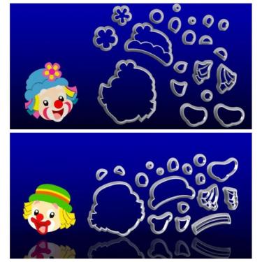 Imagem de Cortador Kit Palhacinhos Patati E Patata Tamanho 5Cm