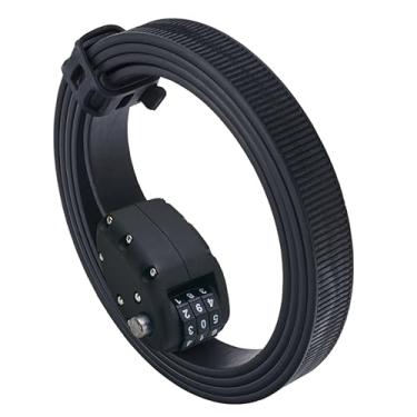 Imagem de OTTOLOCK Cinch Lock - Trava de bicicleta compacta leve antifurto, ideal para paradas rápidas, acessórios de bicicleta, preto furtivo, 152 cm