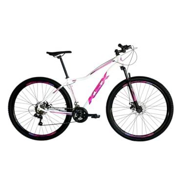 Imagem de BICICLETA BIKE ARO 29 MTB ALUMÍNIO KSX E KSW 21V MARCHAS INDEX CABEAMENTO INTERNO FEMININA (BRANCA (ADS PINK/VIOLETA), 15)