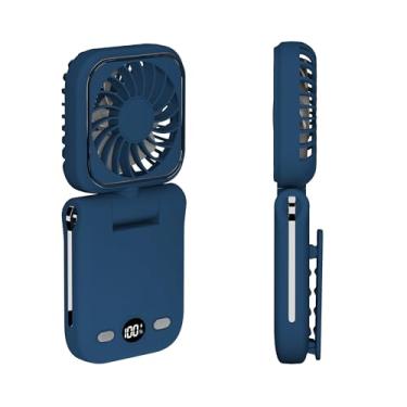 Imagem de onovatpol Mini ventilador portátil portátil de mão recarregável com tela de LED, bolso operado por bateria 100 velocidades ajustável, pequeno ventilador para viagem/ar livre/concertos/cílios/maquiagem