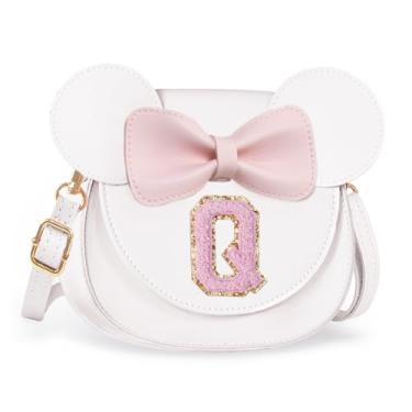 Imagem de Aganmi Linda bolsa tiracolo para meninas 2, 3, 4, 5, 6, 7, 8 anos, presente de aniversário, carteira infantil, Creme, 7.1*6.7*3.1in (18*17*8cm)