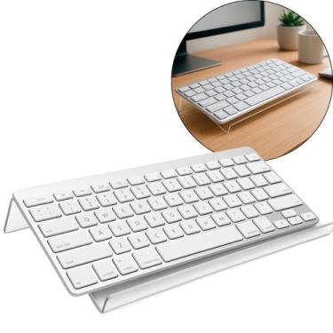Imagem de Suporte Teclado Informatica Base Acrilico Computador Escritório - Dubo