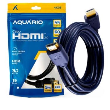 Imagem de Cabo Hdmi Macho X Macho 2.0 4k 19 Pinos Ultra Hd 5,0 Metros