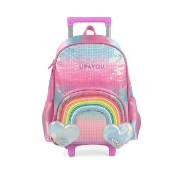 Imagem de Mochila Com Rodas Arco Íris - Rosa - Up4you
