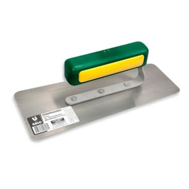 Imagem de Desempenadeira Galo Aço Inoxídavel 80x100x240mm Para Efeitos Decorativos Textura Massa Corrida Gesso Original P/Pedreiro - (308/00)