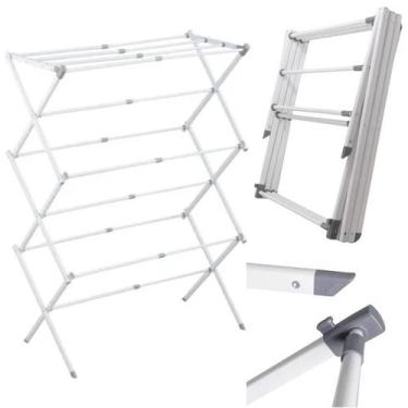 Imagem de Varal Retrátil Branco Para Roupas - Fácil Armazenamento - Power Maid