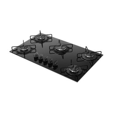 Imagem de Cooktop a Gás Atlas 5 Bocas Agile Up Preto - Bivolt