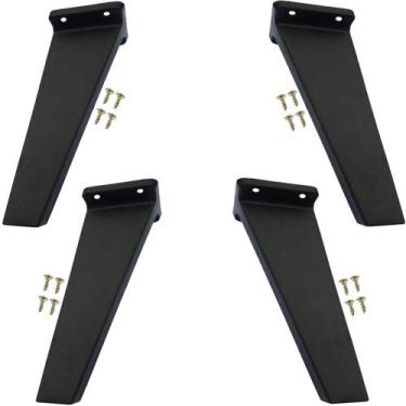 Imagem de 4 Pes Retro Quadrado Rack Móveis Armario 16cm Branco Mogno Preto - fab