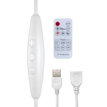 Imagem de Clearhill Interruptor Dimmer Usb 5V 2A Com Conectores Macho E Fêmea, Controle Remoto, 6 Velocidades De Escurecimento, Função Liga/Desliga, Fio 22Awg, 60S Atraso Desligamento, Para Luzes Led Cor Únic