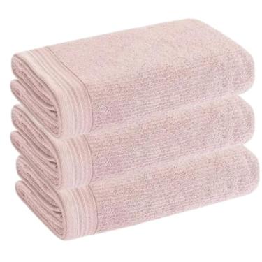 Imagem de Kit 3 Toalhas de Rosto Karsten Fio Penteado – 48x80 cm - Imperial Rosa