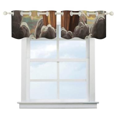 Imagem de Cortina blecaute com balão de ar quente Dachshund para escurecimento de quarto, cortinas de janela curtas, isolamento térmico, para cozinha, sala de jantar, quarto, 2 painéis 132 x 46 cm