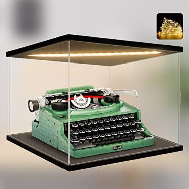 Imagem de Naconmlet Caixa De Acrílico Transparente Para Exposição, Iluminada Por Led, Conjuntos Lego, À Prova Poeira, Coleções Bonecos Ação (35 X 29 19 Cm)
