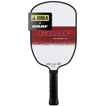 Imagem de JOOLA GRAF CHAMPION Raquete de pickleball de 12 mm - Superfície de raquete de pickleball jateada aumenta a rotação e o controle - Forma Agassi com Sweet Spot estendido - Certificado UPA-A - Aprovado