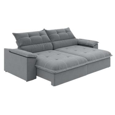 Imagem de Sofá Retrátil e Reclinável Bipartido 2,50m 4 Lugares Veneto Slim Luizz