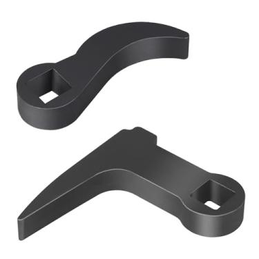 Imagem de CNSPEED 2 peças de cabeça adaptadora de chave de alavanca, perfil de 1,27 cm D 8pt (quadrado) e barra de cabra martelável de 90 graus, adaptador de barra de cabra com cabeça de ângulo ajustável