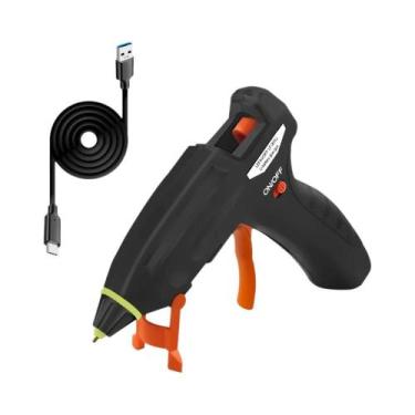 Imagem de Pistola De Cola Quente Recarregável Usb Sem Fio, Dc3.7v, 7x200mm, Bast