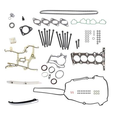 Imagem de labwork Conjunto de parafusos de junta de cabeça e kit de corrente de distribuição de substituição para Chevrolet Cruze 1.4L Turbo 2011-2015 ES72474 TS0981 052-4010 TCS46201