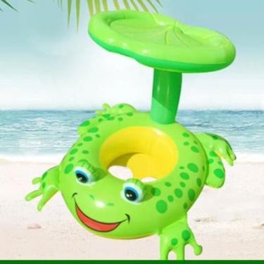 Imagem de Boia Inflável Sapo Fraldinha com Proteção Solar Snel Home, Ra, único