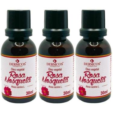 Imagem de Kit 3 Óleo Vegetal Rosa Mosqueta 30ml - Dermcos Cosméticos - Grupo Mel
