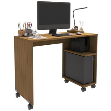 Imagem de Escrivaninha Mesa de Computador Com Suporte CPU Sala Quarto Estudo (Freijó)