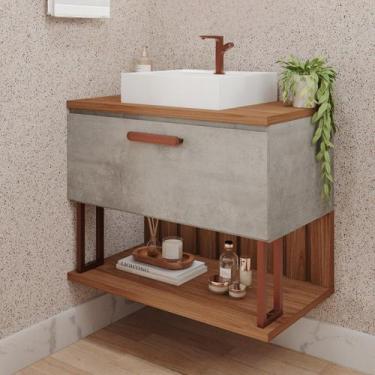 Imagem de Gabinete Suspenso com Cuba 80,3cm X 73cm Mari Espresso Móveis