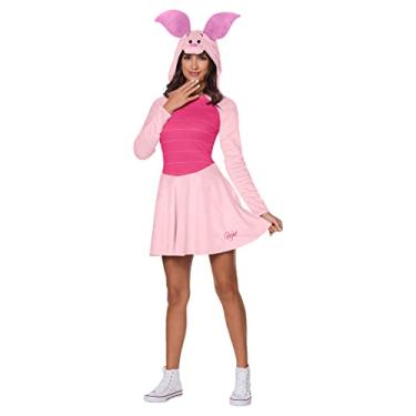 Imagem de Spirit Halloween Fantasia de porquinho adulto Ursinho Pooh | Oficialmente licenciado | Disney | Vestido com capuz anexado, Multicolorido., ADULT SMALL