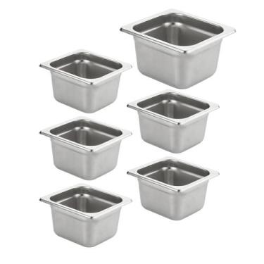 Imagem de Hotel Pan HECMAC 1/6 tamanho 4 polegadas de aço inoxidável de profundi