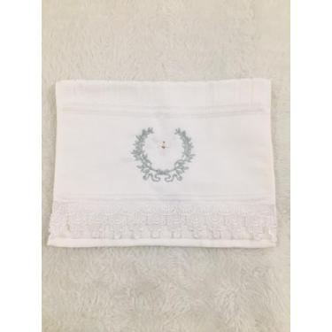 Imagem de Toalha de lavabo  Bordada em Prata Espírito Santo - DaniBordados