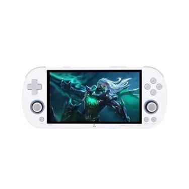 Imagem de Video Game Console Trimui Smart Pro Emulador Mini Game, SD 64 GB, Tela HD IPS de 4,9 Pol, Sistema Linux, Suporte a Mais de 5500 Jogos Clássicos, Gamepad sem Fio 2.4G/5G, WiFi Bluetooth - Branco.