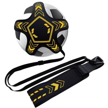 Imagem de PESAKE Soccer Training Equipment Football Kick Solo Trainer Adjustable Waist Belt Elastic Rope, Aids Hands Free Throw Sole Practice Fits Ball 3, 4, 5 and Volleyball Rugby (Yellow)