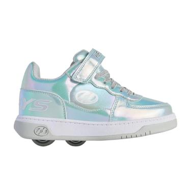 Imagem de HEELYS Tênis infantil unissex com salto com rodas, Prata/cinza/branco, 12 Little Kid