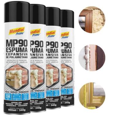 Imagem de Kit 4 Espuma Expansiva Pu 500ml Mundial Prime